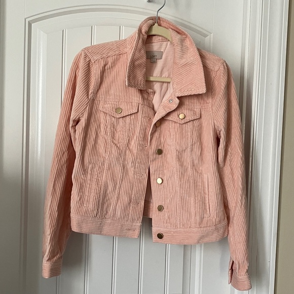 LOFT Jackets & Blazers - LOFT Blush Corduroy Jean Jacket